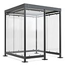 Outdoor shelter system WSM Köln K2 c/b, W 2165 x D 2165 x H 2510 mm, assembly kit, anthracite grey RAL 7016