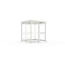 Outdoor shelter system WSM Köln K2 c/b, W 2165 x D 2165 x H 2510 mm, fully assembled, grey white RAL 9002