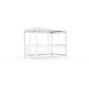 Outdoor shelter system WSM Köln K3 c/b, W 3180 x D 2165 x H 2510 mm, assembly kit, traffic white RAL 9016