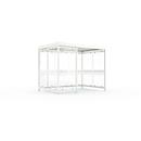 Outdoor shelter system WSM Köln K3 c/b, W 3180 x D 2165 x H 2510 mm, fully assembled, traffic white RAL 9016