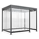 Outdoor shelter system WSM Köln K3 d/b, W 3180 x D 2165 x H 2510 mm, fully assembled, anthracite grey RAL 7016