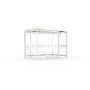 Outdoor shelter system WSM Köln K3 d/b, W 3180 x D 2165 x H 2510 mm, fully assembled, traffic white RAL 9016