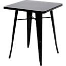 Outdoor-Tisch meet® by Paperflow URBAN, quadratisch, B 600 x H 730 mm, Stahl verzinkt, schwarz-schwarz