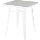 Outdoor-Tisch meet® by Paperflow URBAN, quadratisch, B 600 x H 730 mm, Stahl verzinkt, weiß-weiß