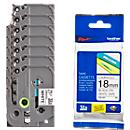 Pack éco. cassettes de ruban pour titreuses 18 mm TZe-241 Brother, 6 + 1 GRATUIT