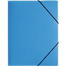 Pagna 3-flap folder with elastic band, A4, PP, light blue