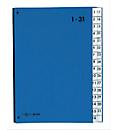 PAGNA desk organiser Colour 1 - 31, also for oversize formats, numerical, polypropylene, blue