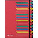 PAGNA desk organiser, for DIN A4, A-Z, 24 compartments, cardboard, red