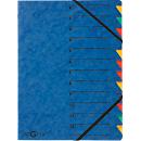 PAGNA documentenmap Easy, A4, elastieksluiting, 12-delig, blauw