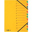 PAGNA documentenmap Easy, A4, elastieksluiting, 12-delig, geel