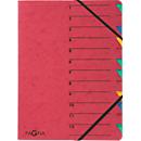 PAGNA documentenmap Easy, A4, elastieksluiting, 12-delig, rood