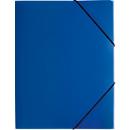 Pagna folder with 3 flaps and elastic band, A4, PP, blue