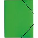 Pagna folder with 3 flaps and elastic band, A4, PP, green