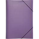 Pagna folder with 3 flaps and elastic band, A4, PP, purple