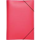 Pagna folder with 3 flaps and elastic band, A4, PP, red