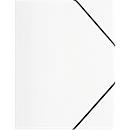Pagna folder with 3 flaps and elastic band, A4, PP, white
