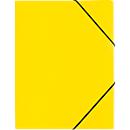 Pagna folder with 3 flaps and elastic band, A4, PP, yellow