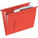 PAGNA hangmap, personeelsdocumenten, 4 vakken met hechtmechanisme A4, karton, rood