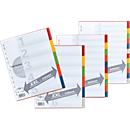 PAGNA Kartonregister mit Deckblatt in Überbreite, zur freien Verwendung, 12 Blätter, 6-farbig