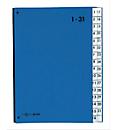 PAGNA Pultordner Color 1 - 31, auch für Überformate, numerisch, Polypropylen, blau