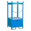 Palet apilable para barriles Bauer FSP-1, abierto lateralmente, cap. 1 barril de 200 l, azul