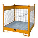 Palet apilable para barriles Bauer FSP-4 D, para 4 barriles de 200 l, naranja