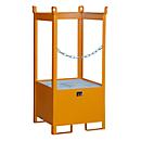 Palette à fûts Bauer FSP-1, ouverture latérale, capacité 1 fût de 200 L, orange