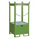 Palette à fûts Bauer FSP-1, ouverture latérale, capacité 1 fût de 200 L, vert
