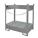 Palette à fûts Bauer FSP-2, ouverture latérale, pour 2 fûts de 200 L, gris