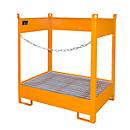 Palette à fûts Bauer FSP-2, ouverture latérale, pour 2 fûts de 200 L, orange
