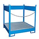 Palette à fûts Bauer FSP-4, ouverture latérale, pour 4 fûts de 200 L, bleu