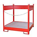 Palette à fûts Bauer FSP-4, ouverture latérale, pour 4 fûts de 200 L, rouge