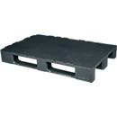 Pallet voor zwaar gebruik FP-HDK1208S, max. belasting 5000/1250/500 kg, gesloten bovendek, 3 loopwagens, L 1200 x B 800 x H 155 mm, gerecycleerd HDPE, 5 stuks