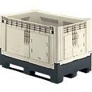 Palletbox met slede, inklapbaar, 565 liter