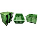 Palletcontainer Big Box FP-FBO1210K, 680 l, B 1200 x D 1000 x H 790 mm, geperforeerd, lichtgroen, 3 sledes, tot 450 kg