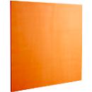 Panneau acoustique mural - polyester aspect feutre - carré - l. 500 x H 500 mm - - difficilement inflammable selon DIN 4102 (B1) -orange pur RAL 2004
