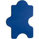Panneau acoustique mural puzzle, l. 1000 x H 500 mm, en filaments de polyester aspect feutre, bleu RAL 5005