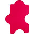 Panneau acoustique mural puzzle, l. 1000 x H 500 mm, en filaments de polyester aspect feutre, rouge framboise RAL 3027