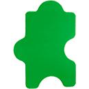 Panneau acoustique mural puzzle, l. 1000 x H 500 mm, en filaments de polyester aspect feutre, vert RAL 6018