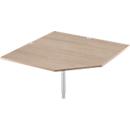 Panneau angulaire système, CAD, pied, L 1200 mm x P 1200 mm, chêne/alu blanc
