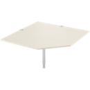 Panneau angulaire système, CAD, pied, L 1200 mm x P 1200 mm, érable/alu blanc