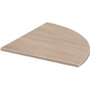 Panneau d'angle système, arrondi à 90°, L 800 x P 800 mm, chêne/alu blanc