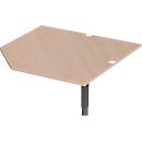 Panneau d'angle système CAD ERGO-T 2.0, avec pied support, L 1200 x P 1200/800 x H 718-898 mm, décor chêne/anthracite