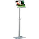 Panneau d'information Update Display, DIN A4, réglable en hauteur, inclinable, cadre pliable 25 mm, aluminium, argenté