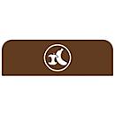 Panneau de signalisation pour station de recyclage configurable de Rubbermaid, pour unité de collecte de 87 litres, L 489 x H 203 x P 20 mm, déchets biologiques, marron