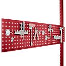 Panneau perforé à outils, pour largeur de table de 1250 mm, pour les séries Universal/Profi, rouge rubis RAL 3003