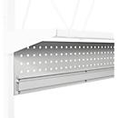 Panneau perforé série TPB, en acier, avec support pour boîtes, pour tables d'emballage de la série TPB, largeur de table 1800 mm