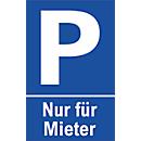 Panneaux pour parking, « Nur für Mieter » (« Réservé aux locataires »)