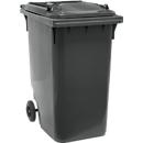 Papelera GMT, 360 l, móvil, negro-gris
