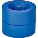 Paper clip dispenser MAUL MAULpro Recycling, magnetic, incl. 15 clips, Ø 73 x H 60 mm, 90 % recycled plastic, blue